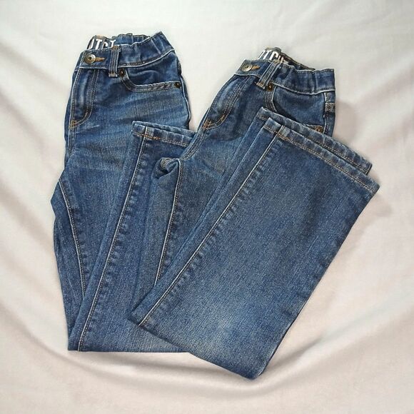 Crazy 8 Bootcut Jeans Bundle Med Wash Denim Set of 2 Classic Girls Youth sz 8 - Picture 2 of 9